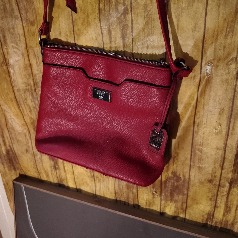 Nine co maroon red purse crossbody bag